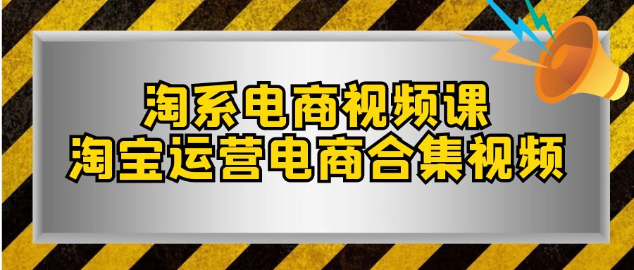 淘系电商视频课，淘宝运营电商合集视频（33节课）-旺铺专家