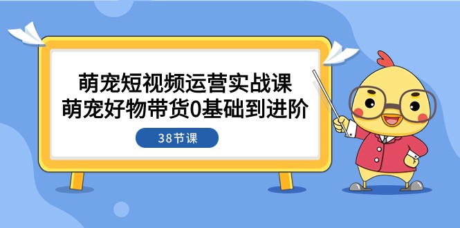 萌宠·短视频运营实战课：萌宠好物带货0基础到进阶（38节课）-旺铺专家