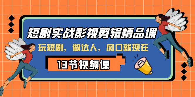 短剧实战影视剪辑精品课，玩短剧，做达人，风口就现在-旺铺专家