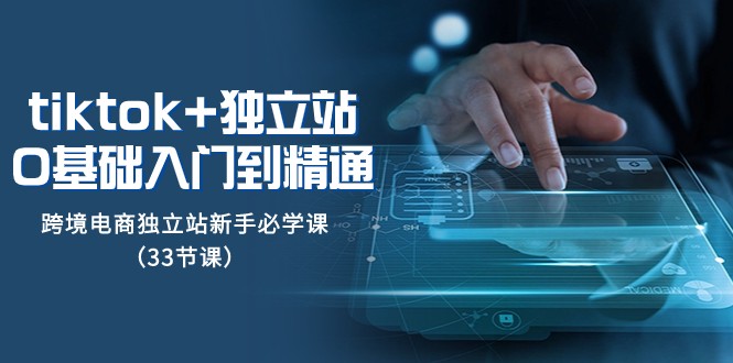 Tiktok+独立站从0基础入门到精通，跨境电商独立站新手必学课（33节课）-旺铺专家