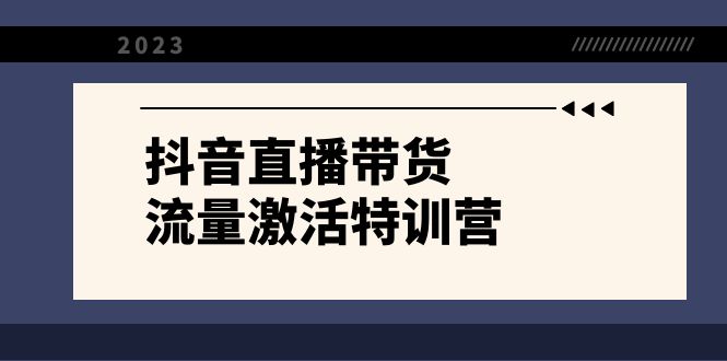 抖音直播带货-流量激活特训营，入行新手小白主播必学（21节课+资料）-旺铺专家
