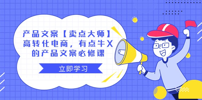 产品文案【卖点大师】高转化电商，有点牛X的 产品文案必修课-旺铺专家