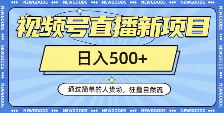 视频号直播新项目，通过简单的人货场，狂撸自然流，日入500+【260G资料】-旺铺专家