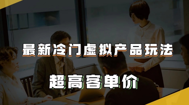 最新冷门虚拟产品玩法，超高客单价，月入2-3万＋【揭秘】-旺铺专家