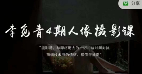 李觅青4期人像摄影线上课，审美/前期策划/拍摄/人像精修/调色-旺铺专家