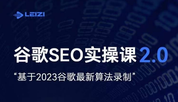 雷子·谷歌SEO 2.0实战课，独立站询盘自由必备，基于2023谷歌最新算法录制-旺铺专家