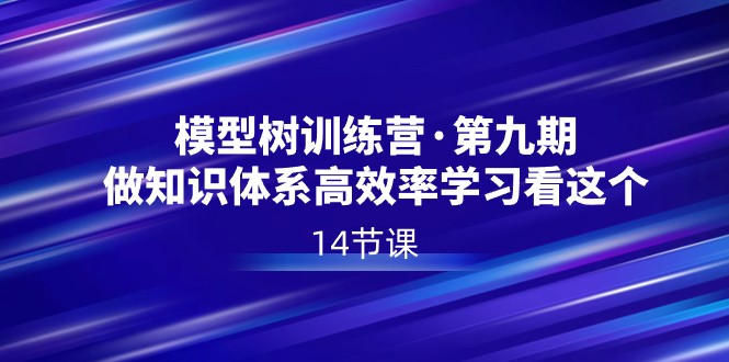 模型树特训营·第九期，做知识体系高效率学习看这个（14节课）-旺铺专家