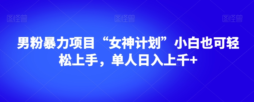 男粉暴力项目“女神计划”小白也可轻松上手，单人日入上千+【揭秘】-旺铺专家