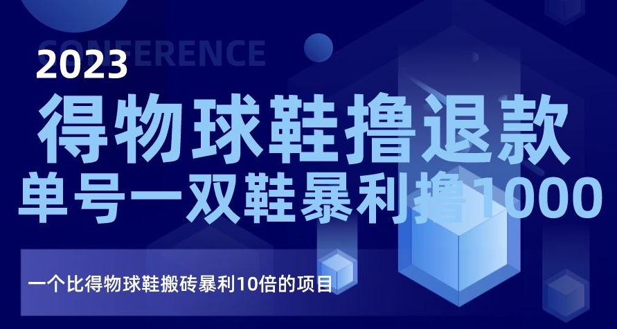 2023得物球鞋撸退款，单号一双鞋暴利撸1000，一个比得物球鞋搬砖暴利10倍的项目【揭秘】-旺铺专家