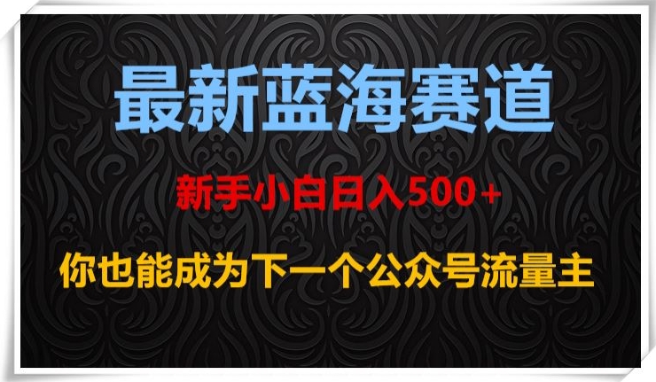 最新蓝海赛道，新手小白日入500+，你也能成为下一个公众号流量主【揭秘】-旺铺专家