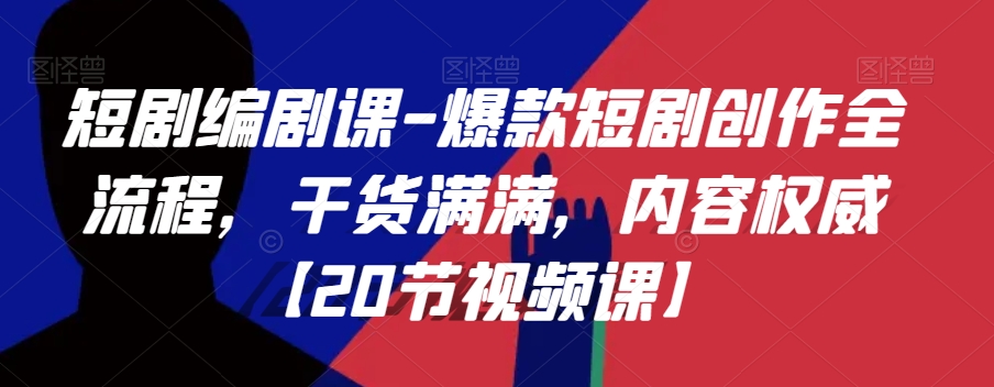 短剧编剧课-爆款短剧创作全流程，干货满满，内容权威【20节视频课】-旺铺专家