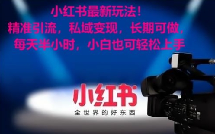 小红书最新玩法！精准引流，私域变现，长期可做，每天半小时，小白也可轻松上手-旺铺专家