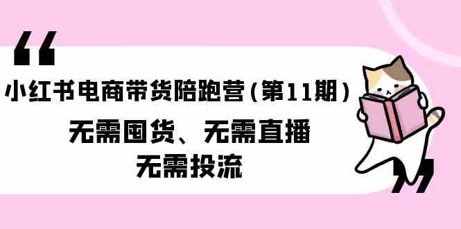 小红书电商带货陪跑营(第11期)无需囤货、无需直播、无需投流-旺铺专家