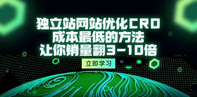 独立站网站优化CRO，成本最低的方法，让你销量翻3-10倍（5节课）-旺铺专家
