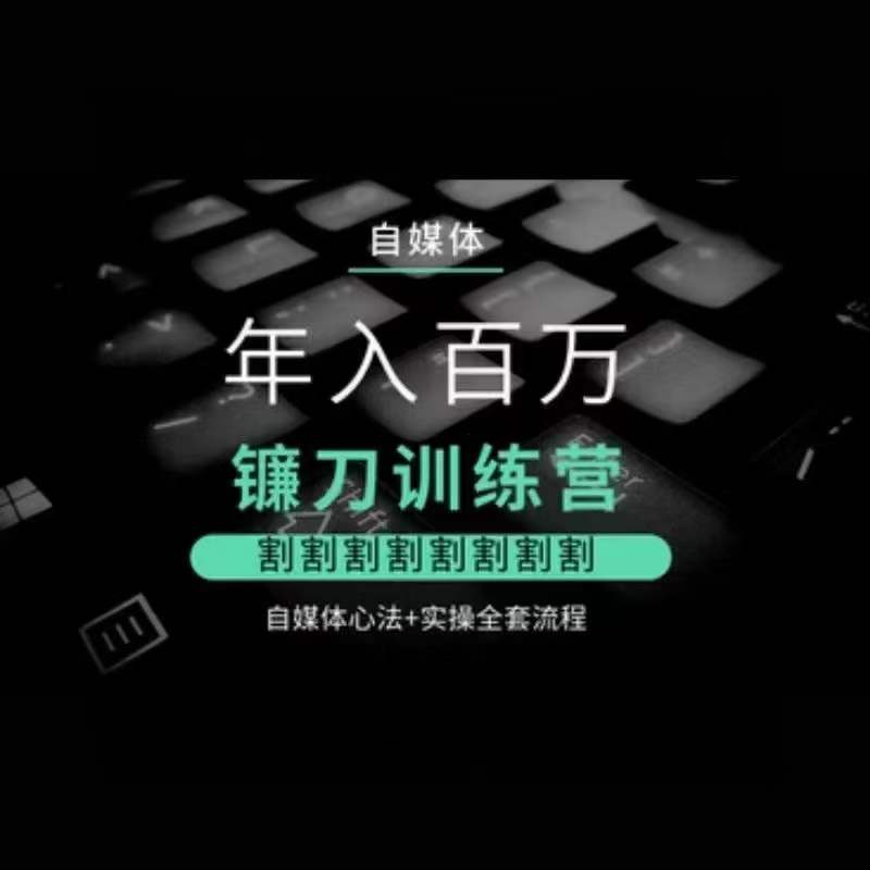 自媒体年入百万镰刀训练营，割割割割割割割割，自媒体心法+实操全套流程-旺铺专家