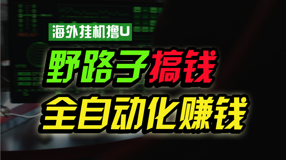 海外挂机撸U新平台，日赚15美元，全程无人值守，可批量放大，工作室内部项目！-旺铺专家
