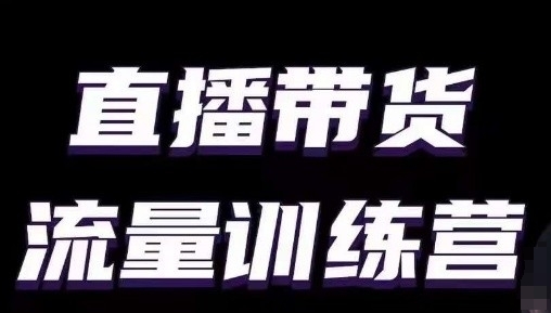 直播带货流量训练营，小白主播必学直播课-旺铺专家