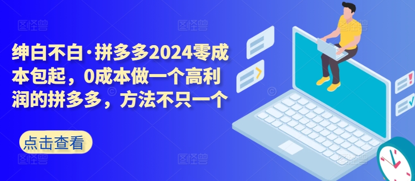 拼多多2024零成本包起，0成本做一个高利润的拼多多，方法不只一个-旺铺专家