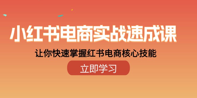 小红书电商实战速成课，让你快速掌握红书电商核心技能（28课）-旺铺专家
