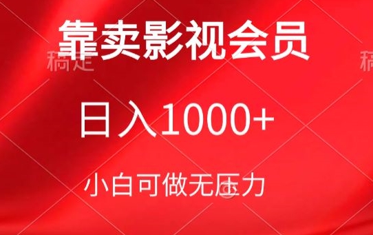 靠卖影视会员，日入1000+，落地保姆级教程，新手可学-旺铺专家