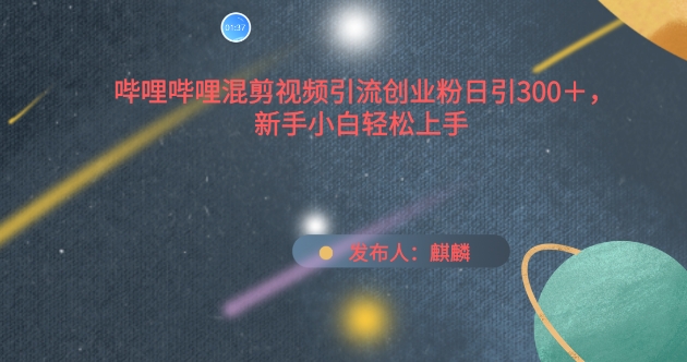 哔哩哔哩混剪视频引流创业粉日引300+，新手小白轻松上手-旺铺专家