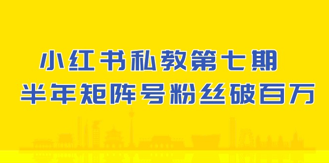 小红书私教第七期，小红书90天涨粉18w，1周涨粉破万 半年矩阵号粉丝破百万-旺铺专家