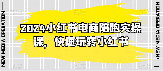 2024小红书电商陪跑实操课，快速玩转小红书，超过20节精细化课程-旺铺专家