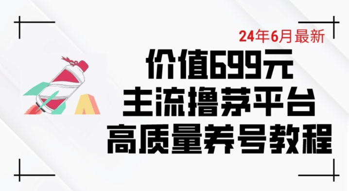 6月最新价值699的主流撸茅台平台精品养号下车攻略-旺铺专家