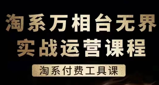 淘系万相台无界实战运营课，淘系付费工具课-旺铺专家