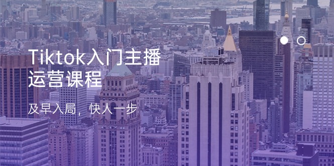 Tiktok入门主播运营课程，及早入局，快人一步（11节）-旺铺专家