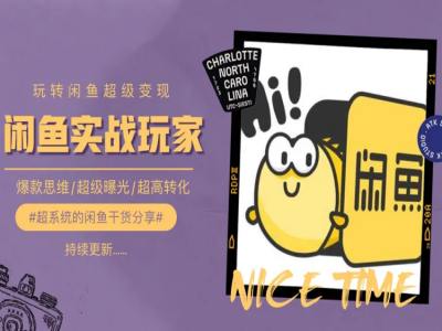 手把手教你0到1系统玩转闲鱼变现，爆款思维/超级曝光/超高转化-旺铺专家