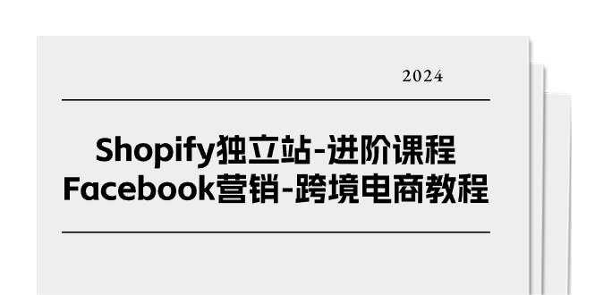 Shopify独立站进阶课程-Facebook营销跨境电商教程（25节）-旺铺专家