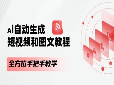 AI自动生成短视频和图文课程，全方位手把手教学-旺铺专家