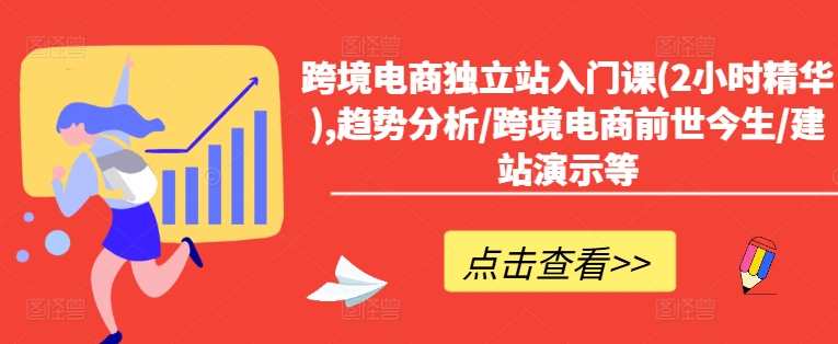 跨境电商独立站入门课(2小时精华),趋势分析/跨境电商前世今生/建站演示等-旺铺专家