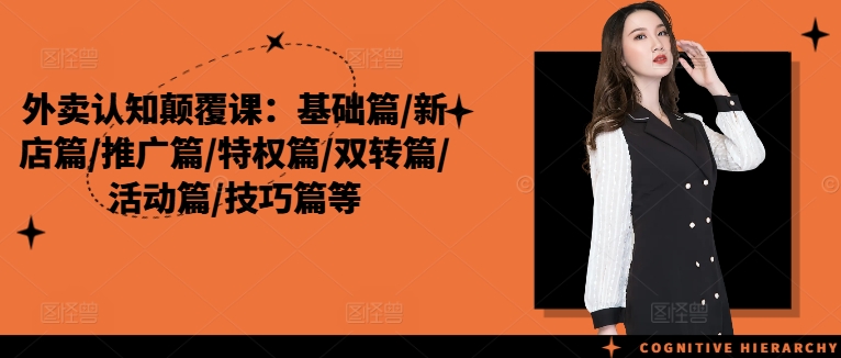 外卖认知颠覆课：基础篇/新店篇/推广篇/特权篇/双转篇/活动篇/技巧篇等-旺铺专家