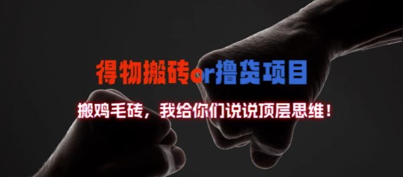 得物搬砖撸货项目?掰下数据，我给你们说说顶层思维-旺铺专家