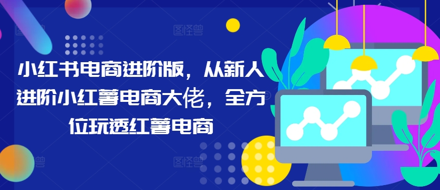 小红书电商进阶版，从新人进阶小红薯电商大佬，全方位玩透红薯电商-旺铺专家