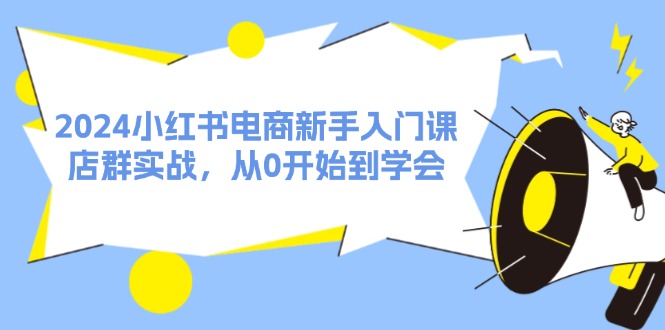 2024小红书电商新手入门课，店群实战，从0开始到学会（31节）-旺铺专家