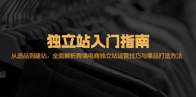 独立站入门指南：从选品到建站，全面解析跨境电商独立站运营技巧与爆品打造方法-旺铺专家
