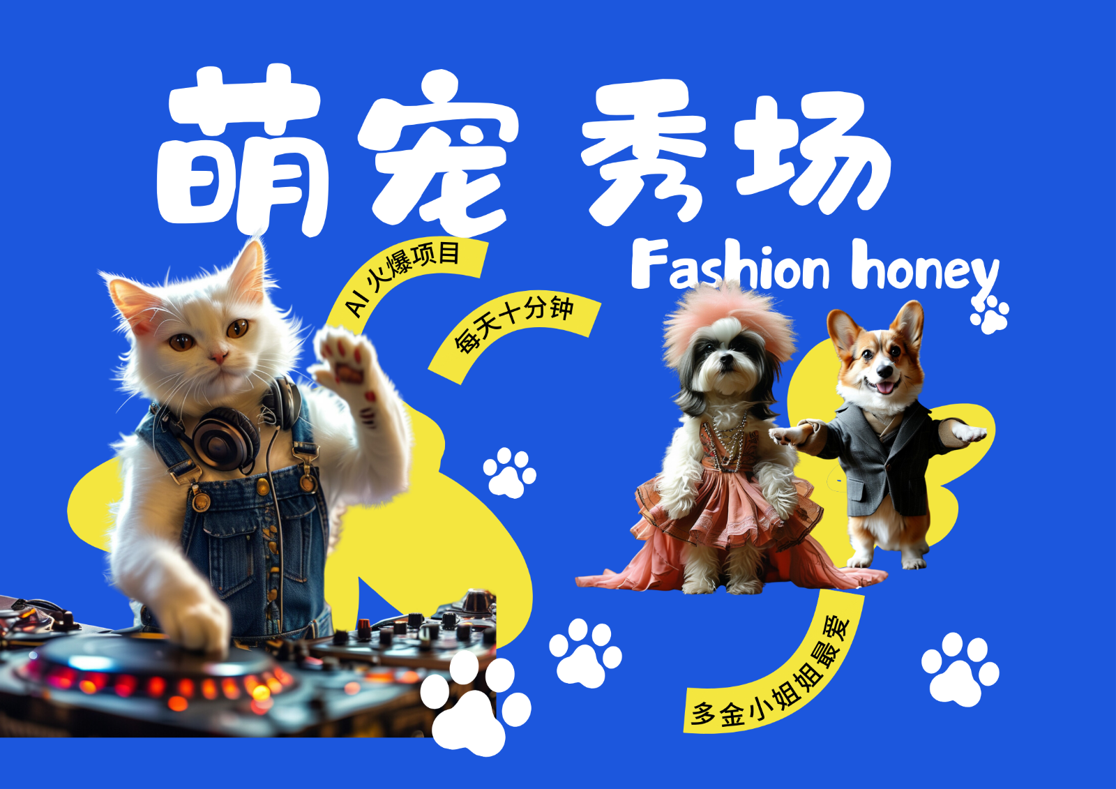 酷飒动物跳舞走秀  时尚喵FASHION汪 多金小姐姐最爱的 轻松月入破W-旺铺专家
