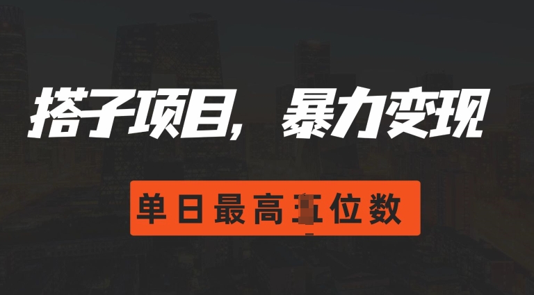2024搭子玩法，0门槛，暴力变现，单日最高破四位数-旺铺专家