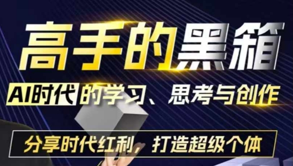 高手的黑箱：AI时代学习、思考与创作-分红时代红利，打造超级个体-旺铺专家