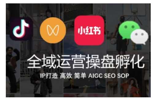全域运营操盘(抖音+私域+小红书)，IP打造高效简单-旺铺专家