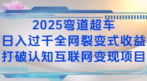 2025弯道超车日入过K全网裂变式收益打破认知互联网变现项目-旺铺专家