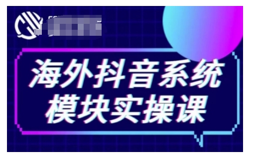海外抖音Tiktok系统模块实操课，TK短视频带货，TK直播带货，TK小店端实操等-旺铺专家