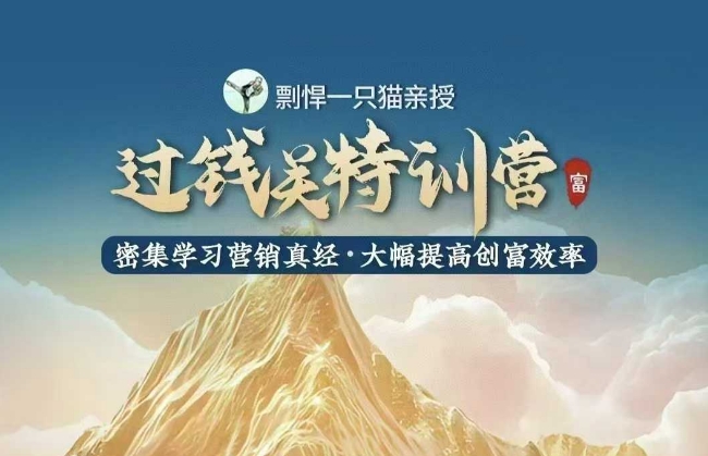 剽悍一只猫-过钱关特训营，学习营销真经 大幅度提高创富效率-旺铺专家