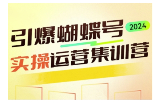引爆蝴蝶号实操运营，助力你深度掌握蝴蝶号运营，实现高效实操，开启流量变现之路-旺铺专家