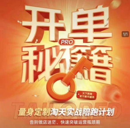 淘宝开单秘籍PRO，量身定制淘天实战陪跑计划，告别做店迷茫、快速突破运营瓶颈期-旺铺专家