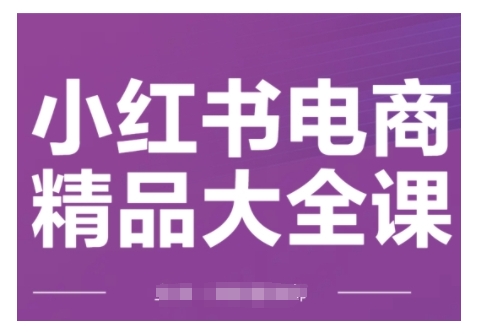 小红书电商精品大全课，快速掌握小红书运营技巧，实现精准引流与爆单目标，轻松玩转小红书电商-旺铺专家