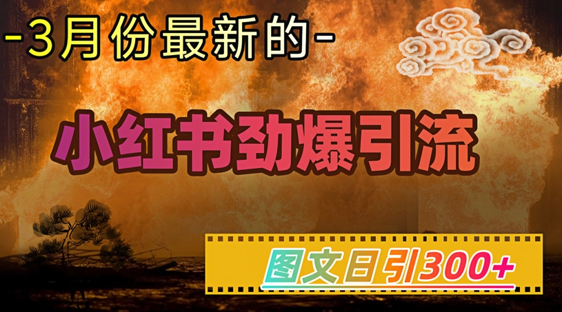 小红书超劲爆引流手段，图文日引300+轻松变现1W-旺铺专家